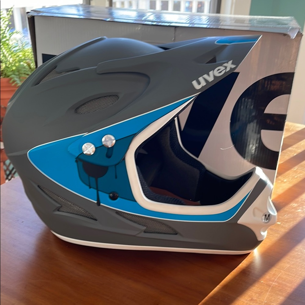Uvex Gray and Blue Helmet NWT